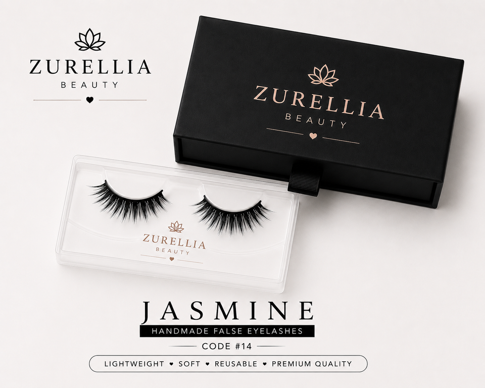 Jasmine Handmade False Eyelashes – Code #14 | Zurellia Beauty
