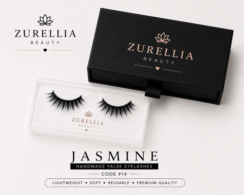 Jasmine Handmade False Eyelashes – Code #14 | Zurellia Beauty